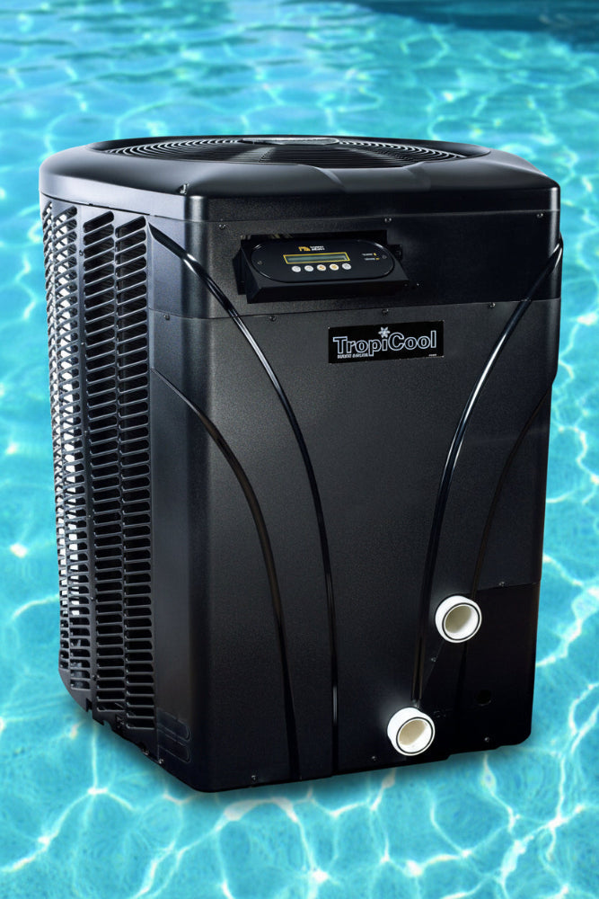 Tropicool pool Chiller on water background