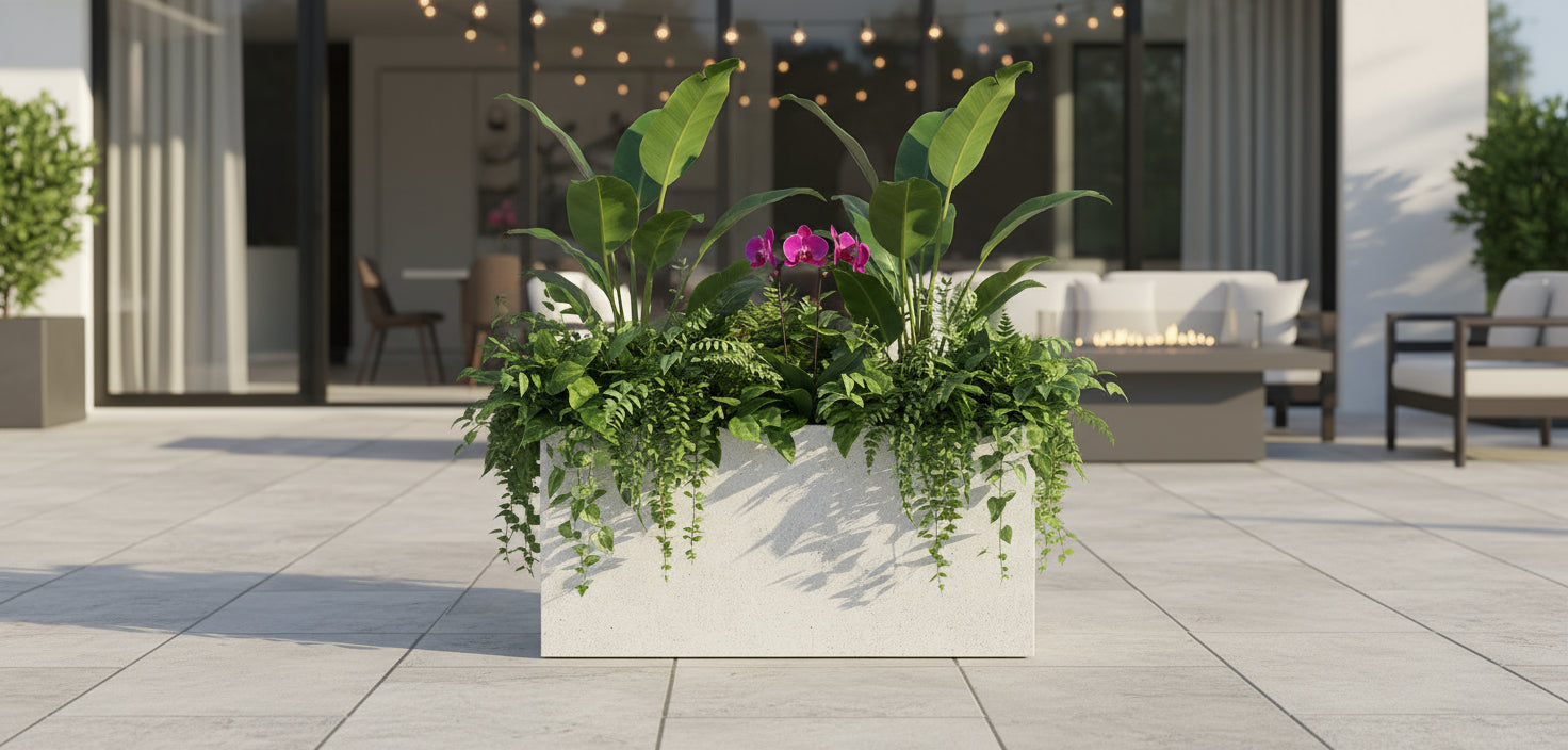 Aries Blanco Designer Porcelain Planters