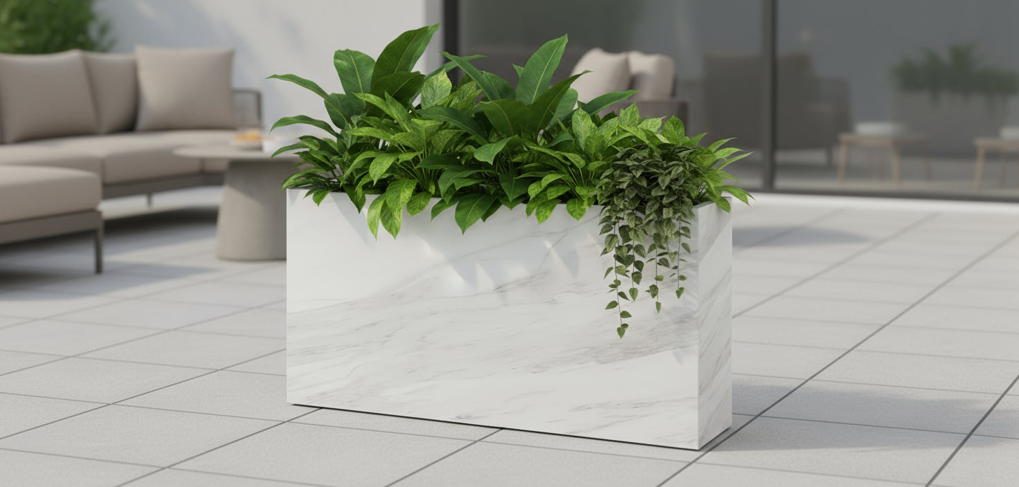 Calacata Designer Porcelain Planters