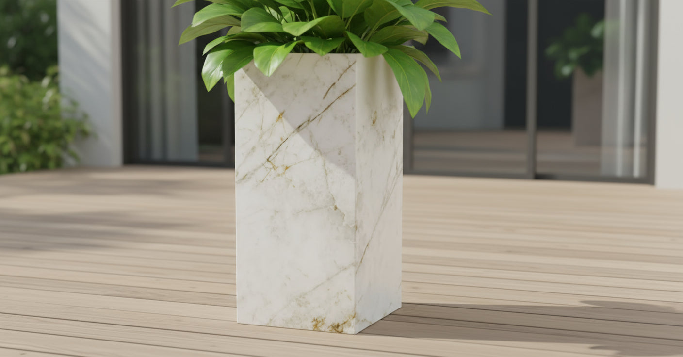 Cuarzo Reno Designer Porcelain Planters