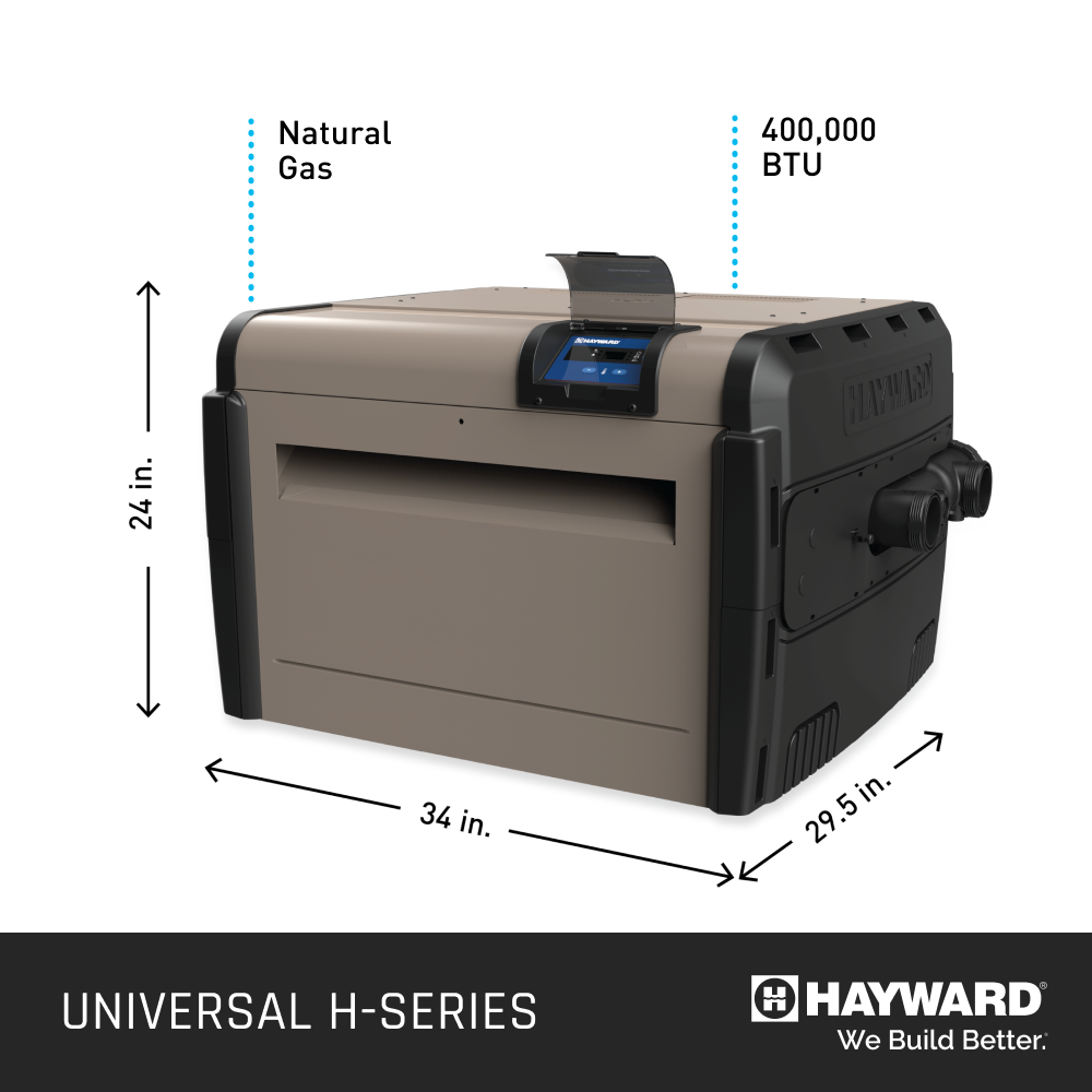 Hayward Universal H-Series Heater 400K BTU - Natural Gas, Low NOx W3H400FDN