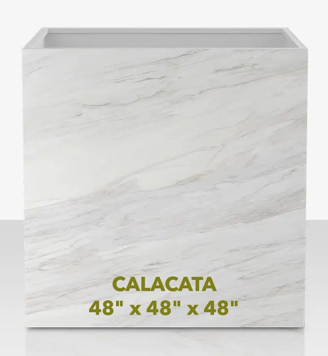 Calacata Designer Porcelain Planters