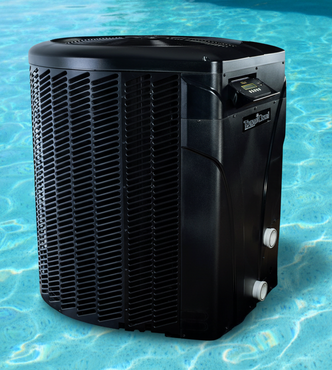 Tropicool chiller side view on blue water background