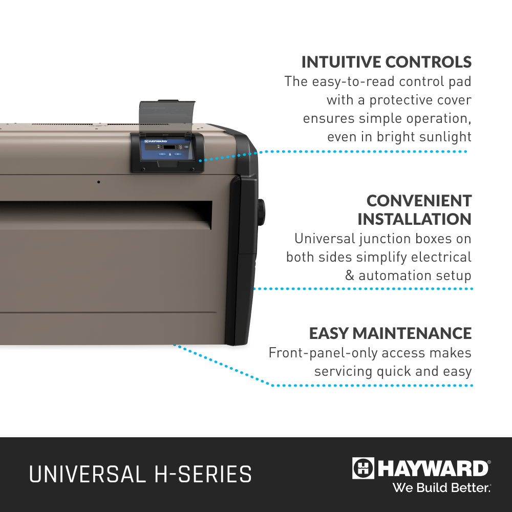 Hayward Universal H-Series Heater 400K BTU - Natural Gas, Low NOx W3H400FDN